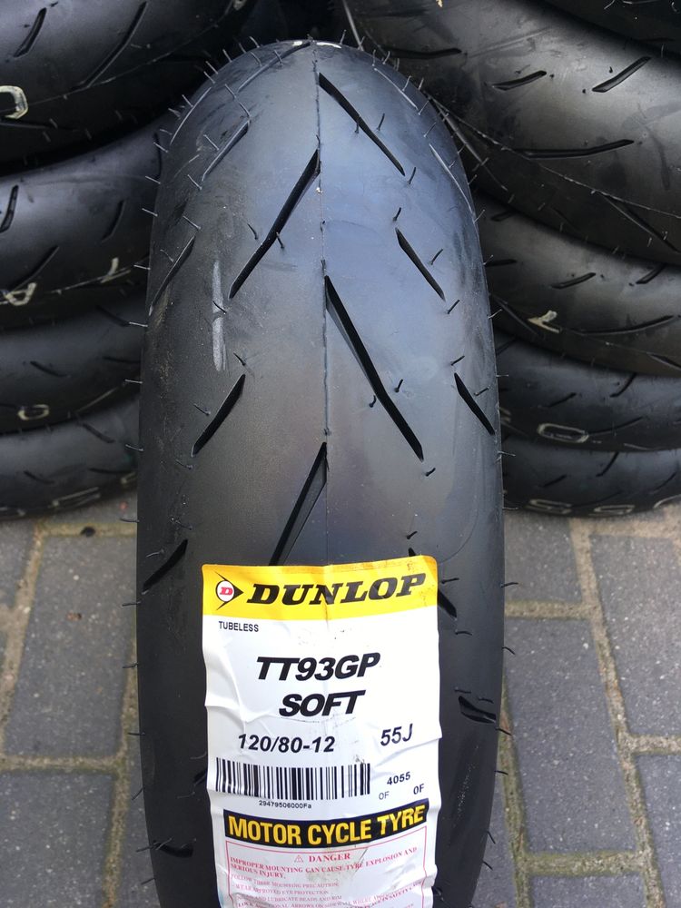 120/80-12 Dunlop TT93 GP Soft TL 55J 2021 Nowa 120/80/12