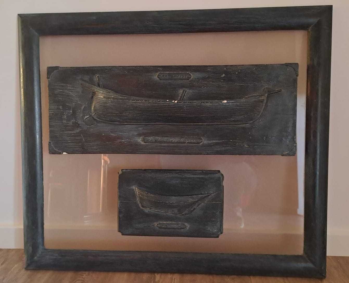 Quadro com relevo, motivos náuticos