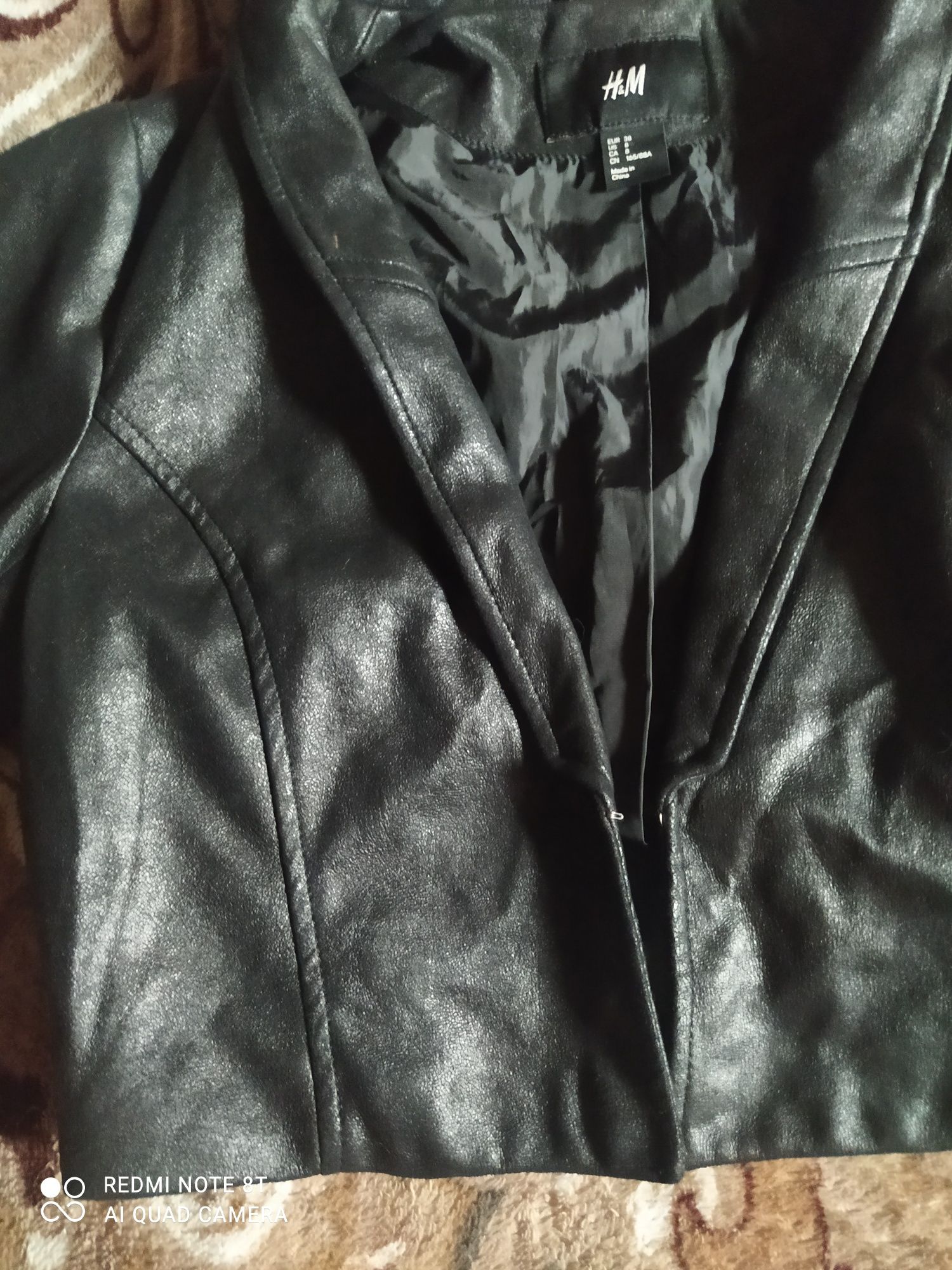 Піджак укорочений, накидка, чорна H&M
