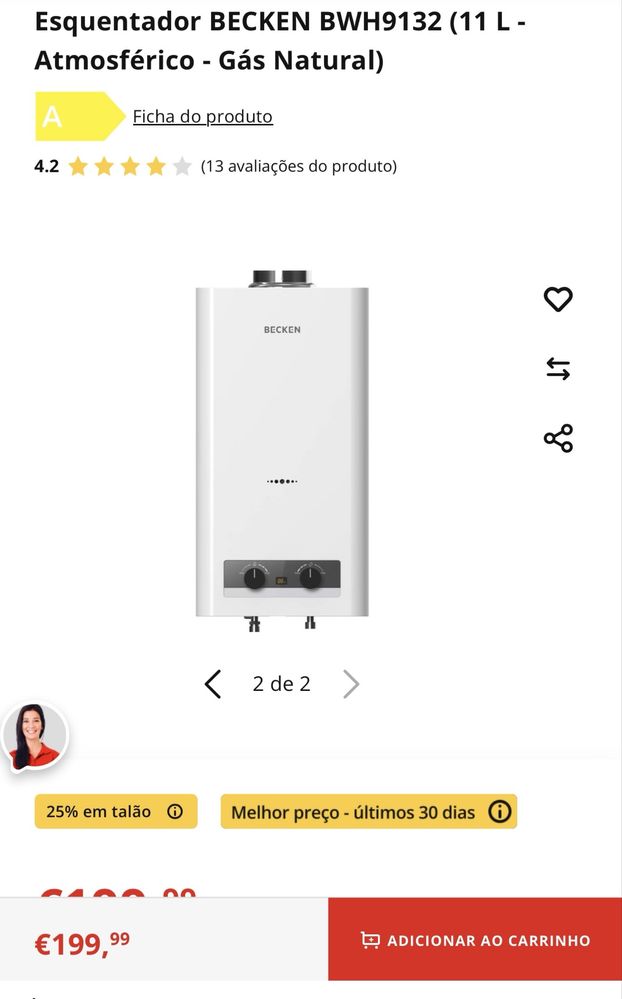 Esquentador Novo