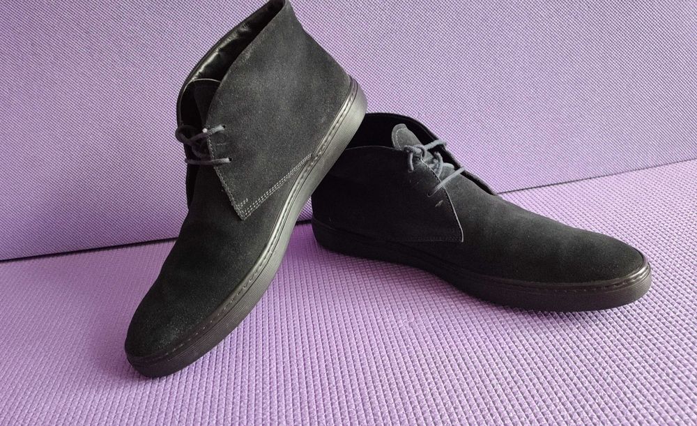 Чоловічі замшеві туфлі черевики Tod's 43 р 29 см  темносині Італія