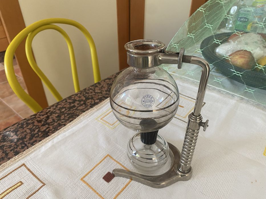 Balão de café com lamparina