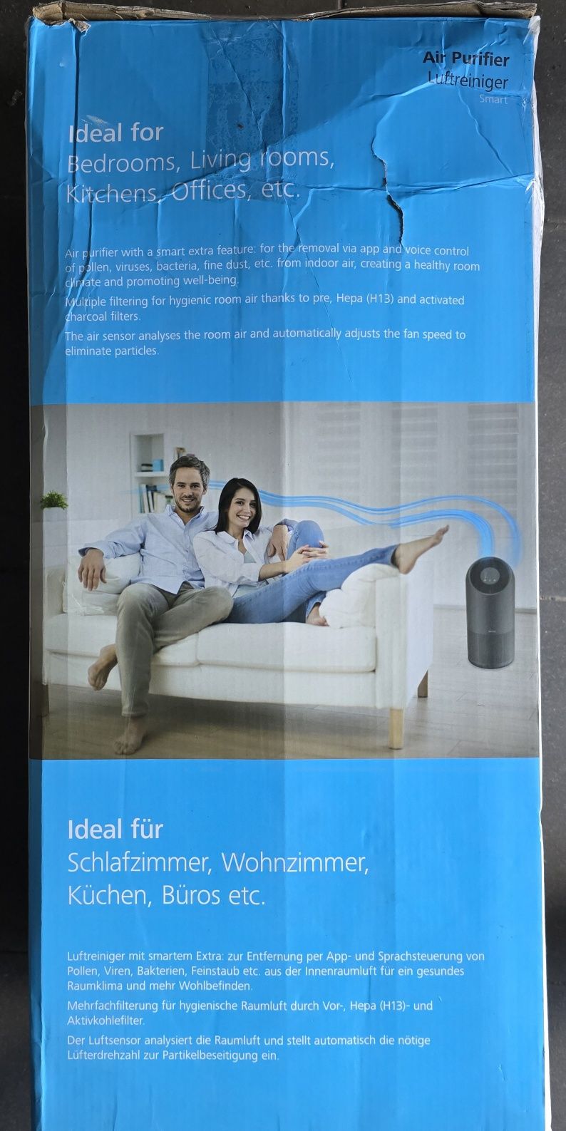 Hama Inteligentny oczyszczacz powietrza Smart (filtr HEPA H13].