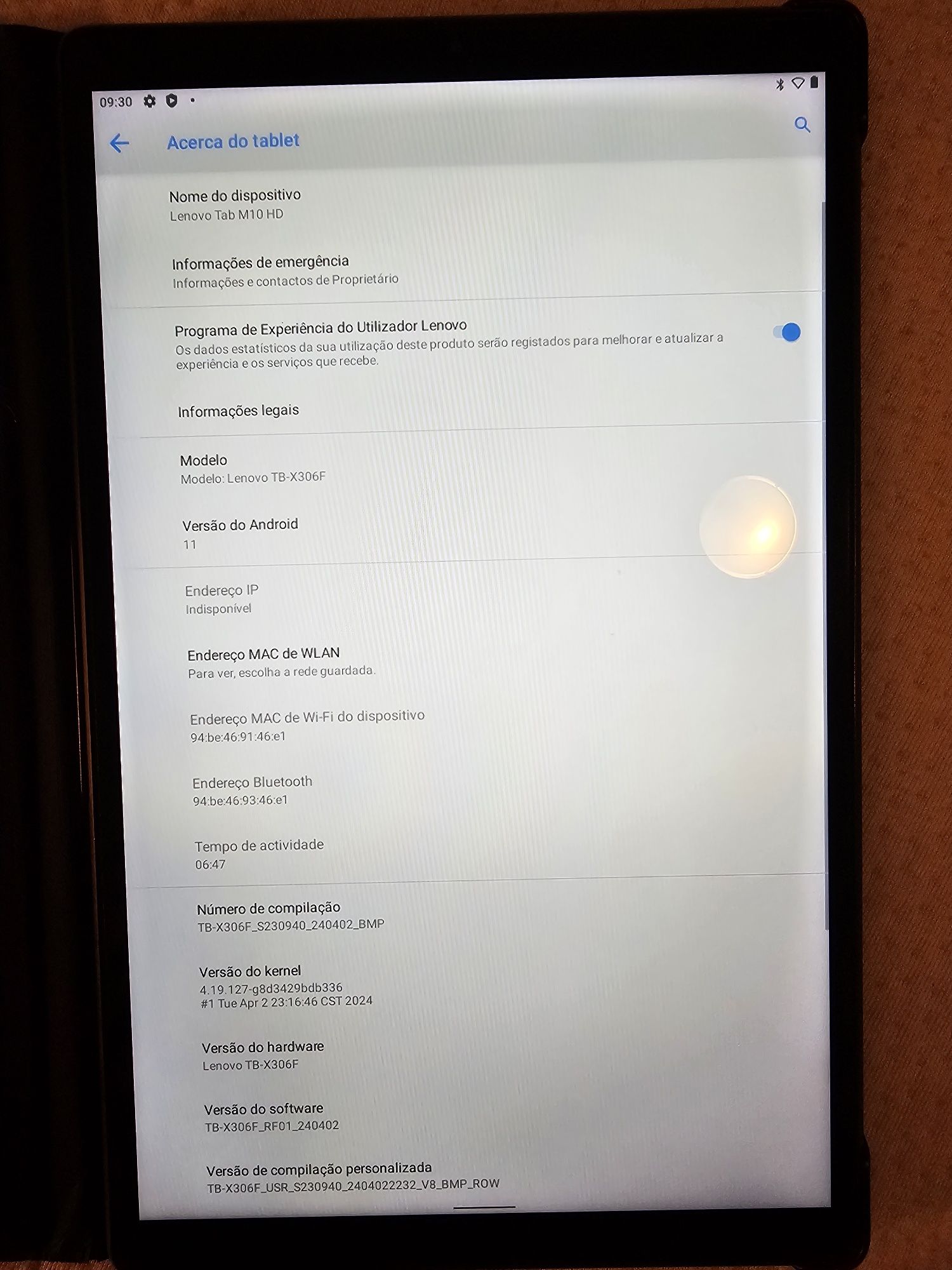 Lenovo TB-X306F Tablet