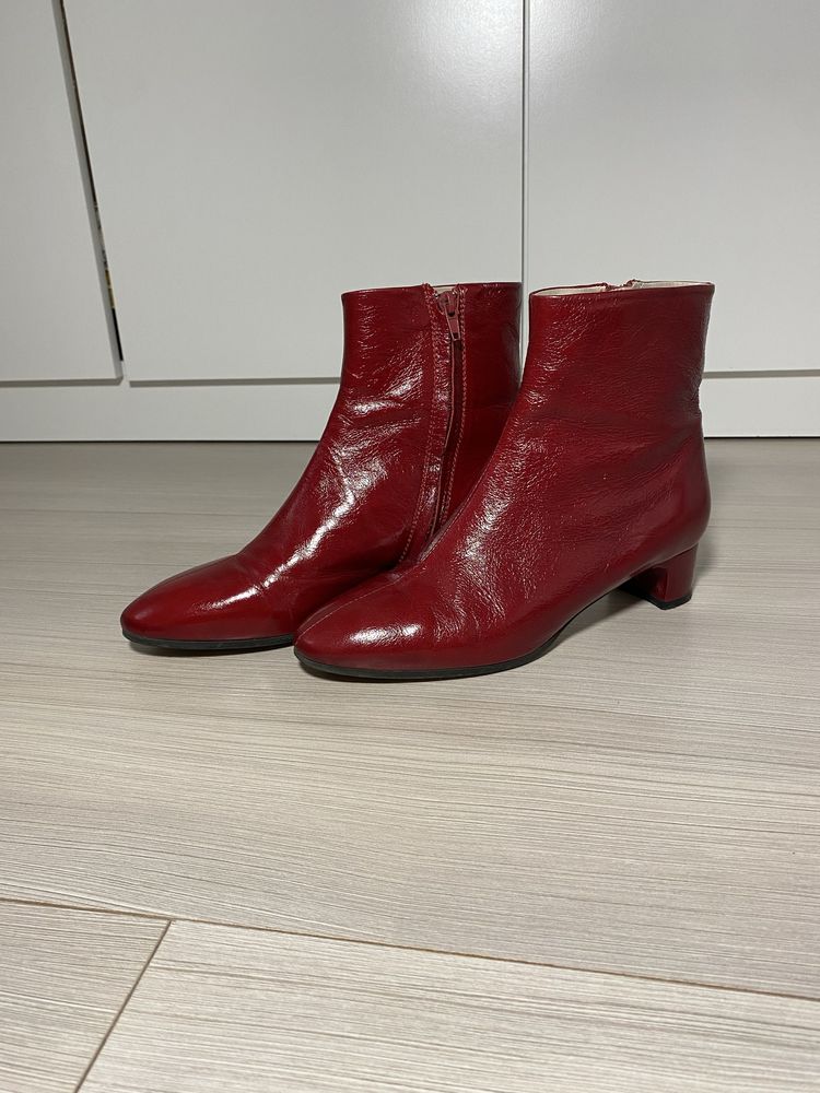 Кожаные ботинки Zara, размер 37