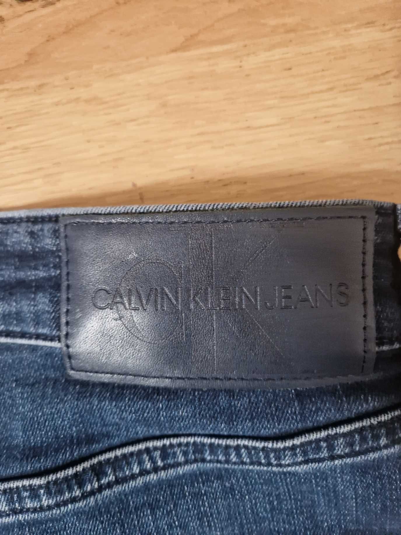 Spodnie Calvin Klein jeans granatowe, oryginalne