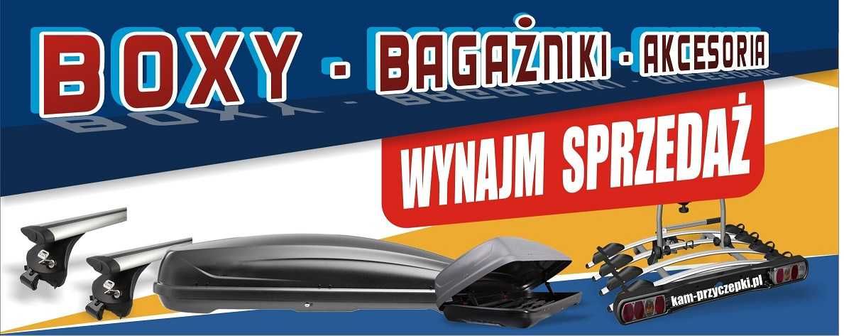 Wynajem  wypożyczalnia boxów boxy platformy na hak bagażników na dach