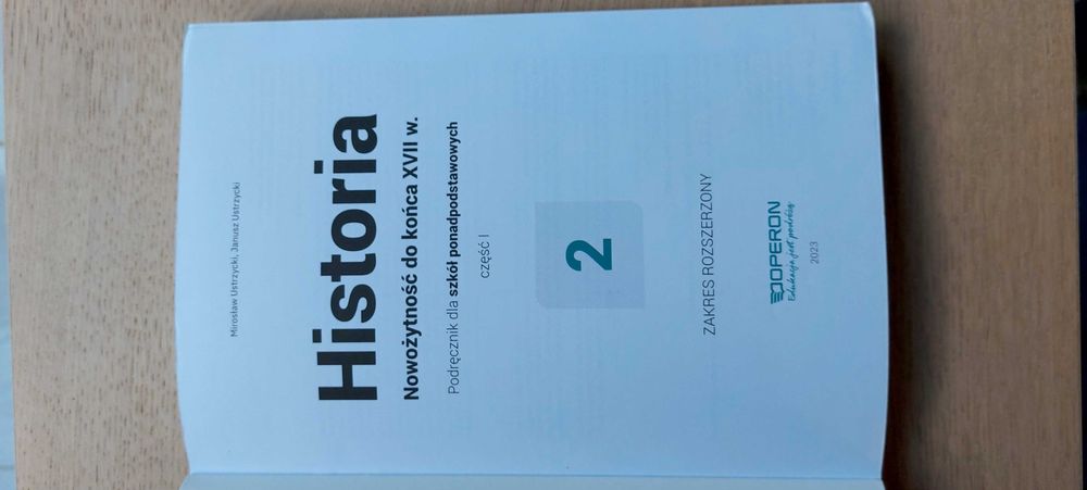 Historia 2 cz. 1 Nowożytność, zakres rozszerzony, wyd. Operon