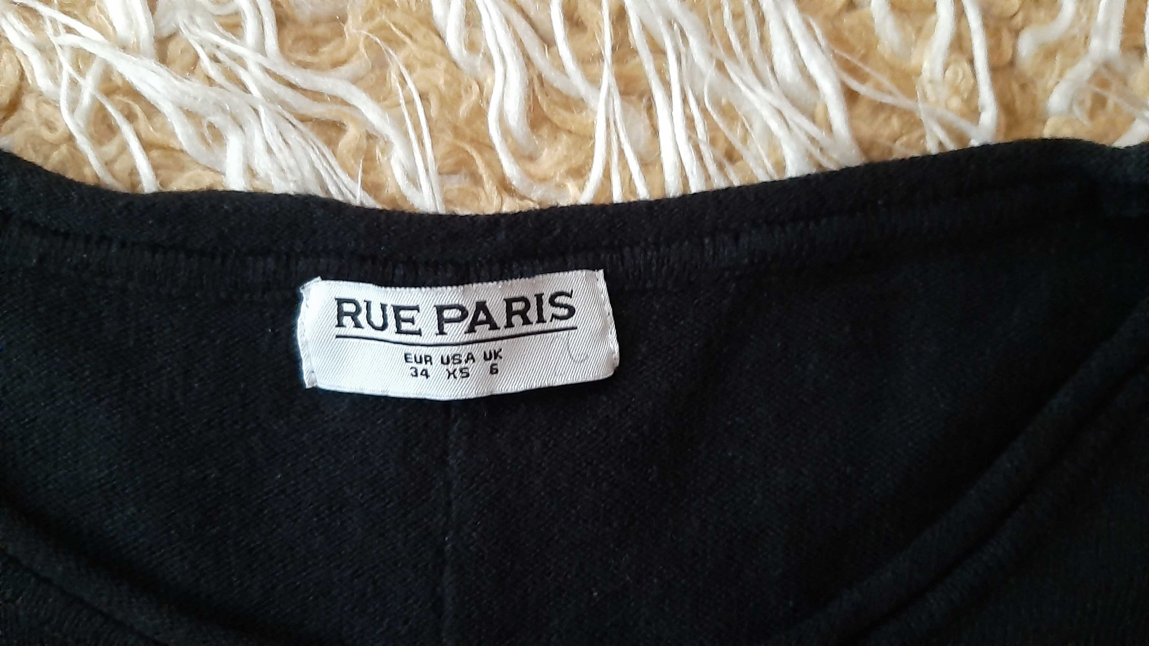 Czarny lekki sweterek RUE PARIS# luźny