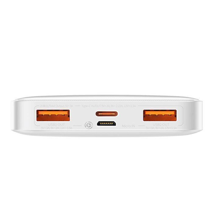 Powerbank Baseus Bipow 10000Mah, 2Xusb, Usb-C, 20W (Biały)