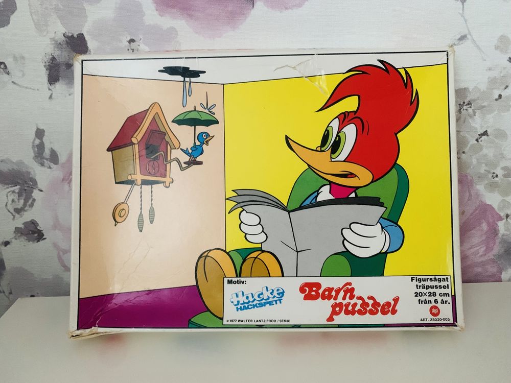 Puzzle drewnine Woody Woodpecker, Dzięcioł Woody, vintage