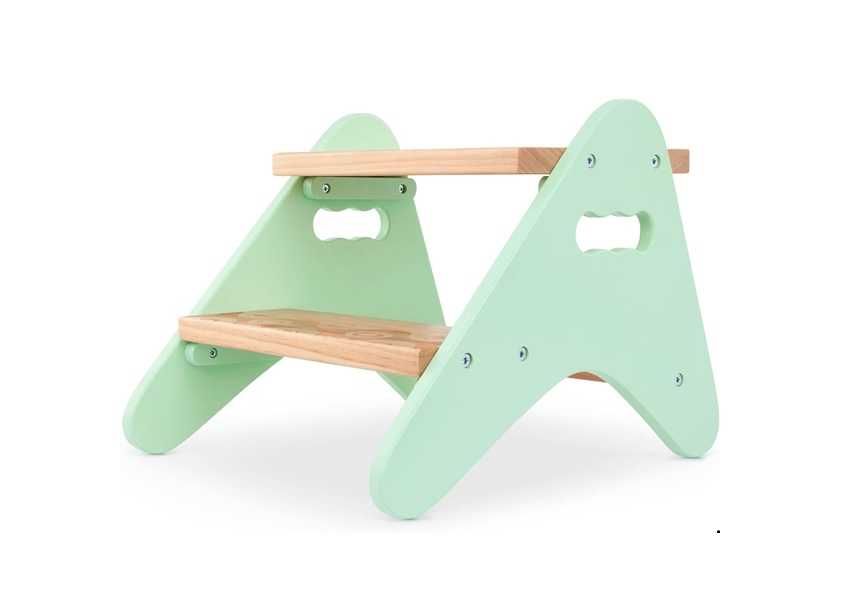 stabilny podnóżek do stawania dla dzieci z drewna – taboret, stołek
