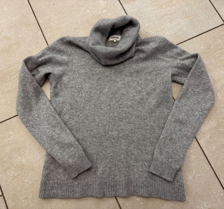 Zalando Essentials szary damski, sweterek premium kaszmir super stan S