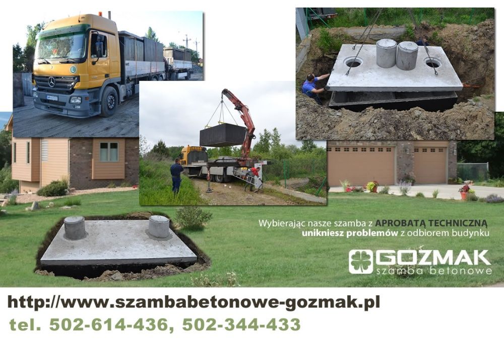 Maków Mazowiecki Ostrołęka zbiornik na deszczówkę ppoż szambo betonowe