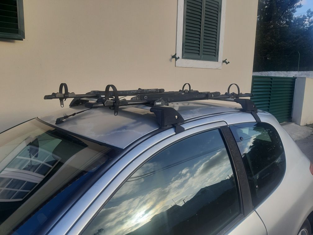 Barras Tejadilho Pegueot 206 + Suportes Thule