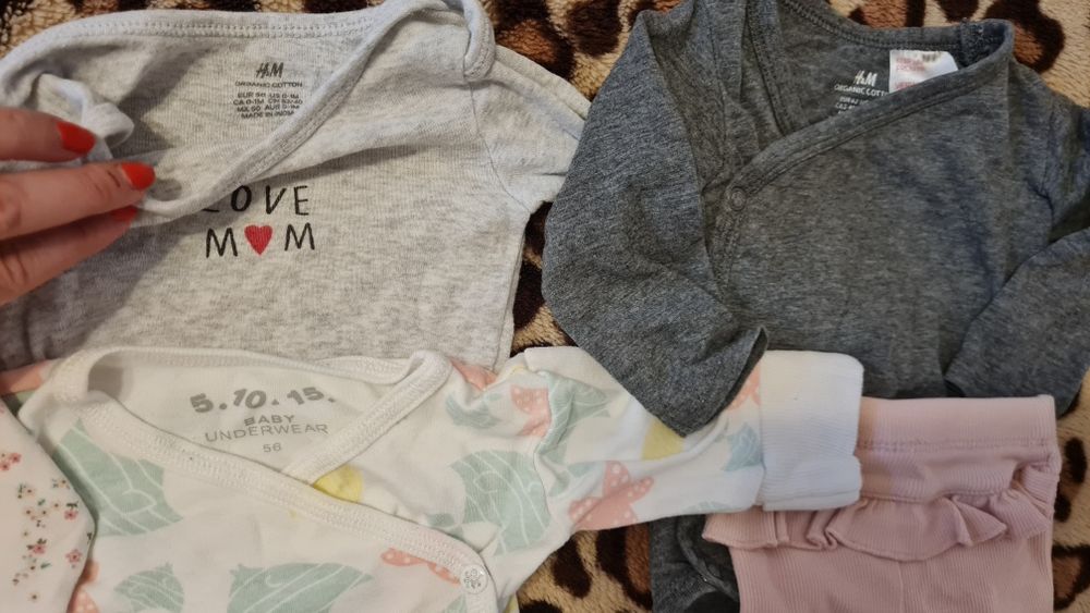Zestaw ubranek 50 56 H&M dziewczynka