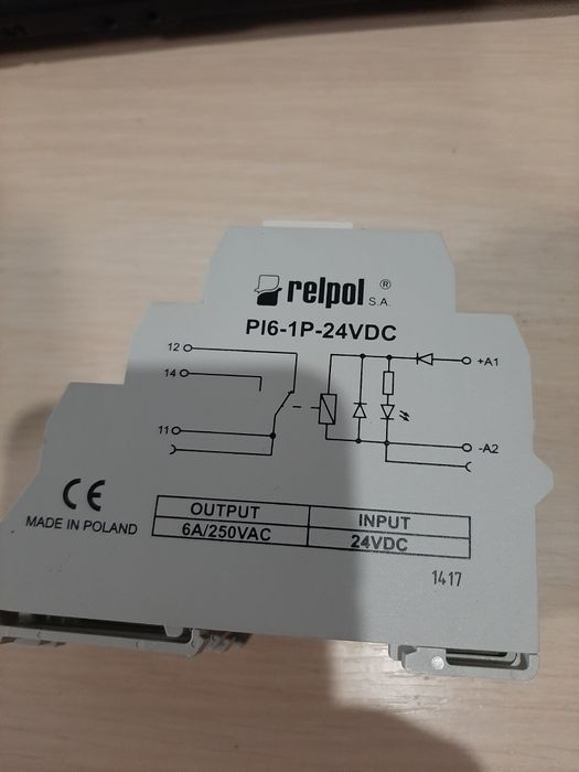 Реле интерфейсное Relpo PI6-1P-24VAC/DC PI6-1P-24VAC. PI6-1P-230VAC/DC