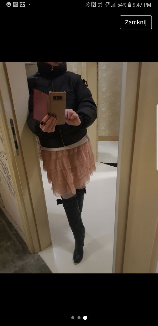 Kurtka Blumarine, z serduszkami swiecacymi, z kokardkami.