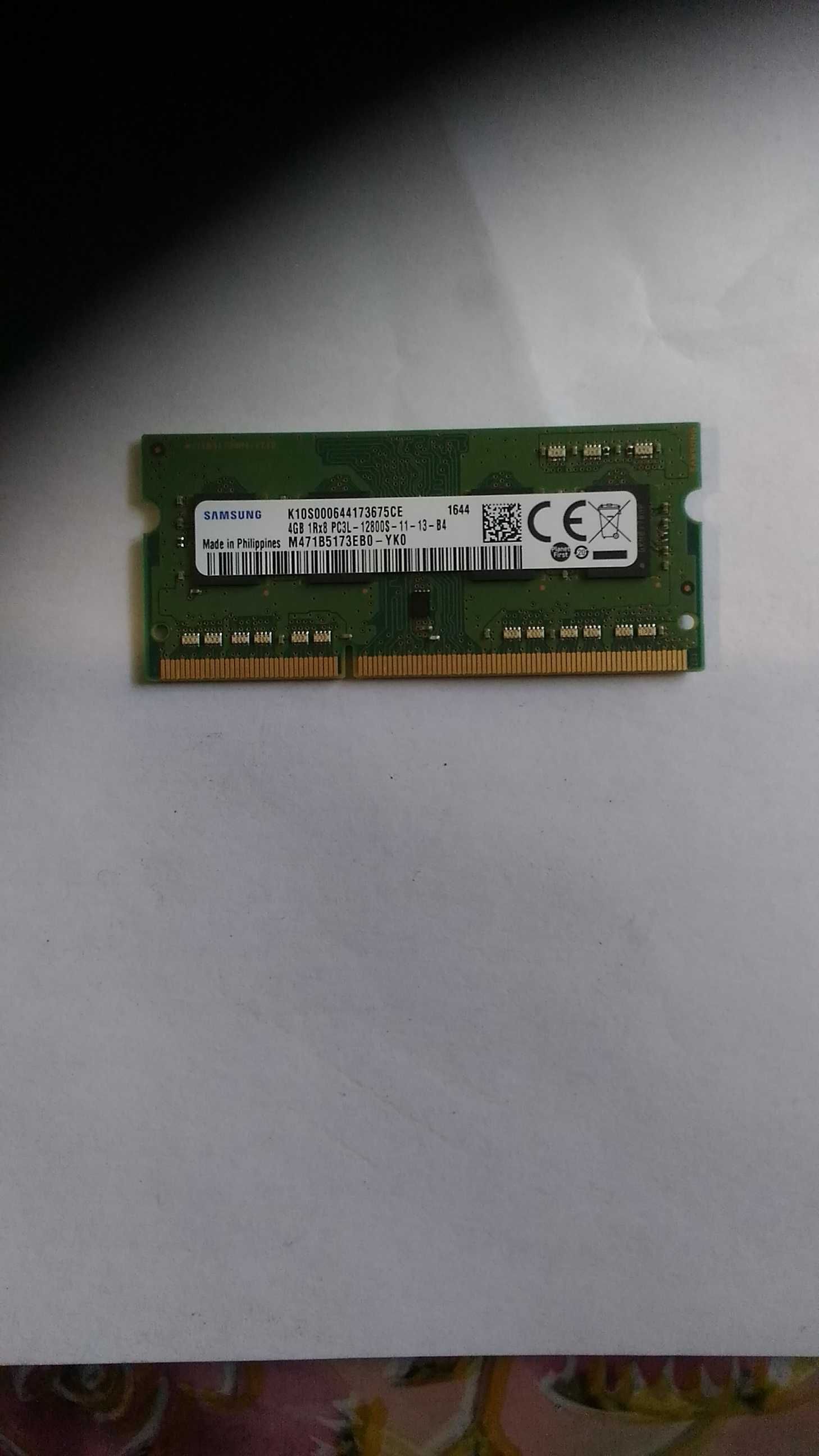 Память для ноутбука 4GB,  DDR3L, Samsumg.