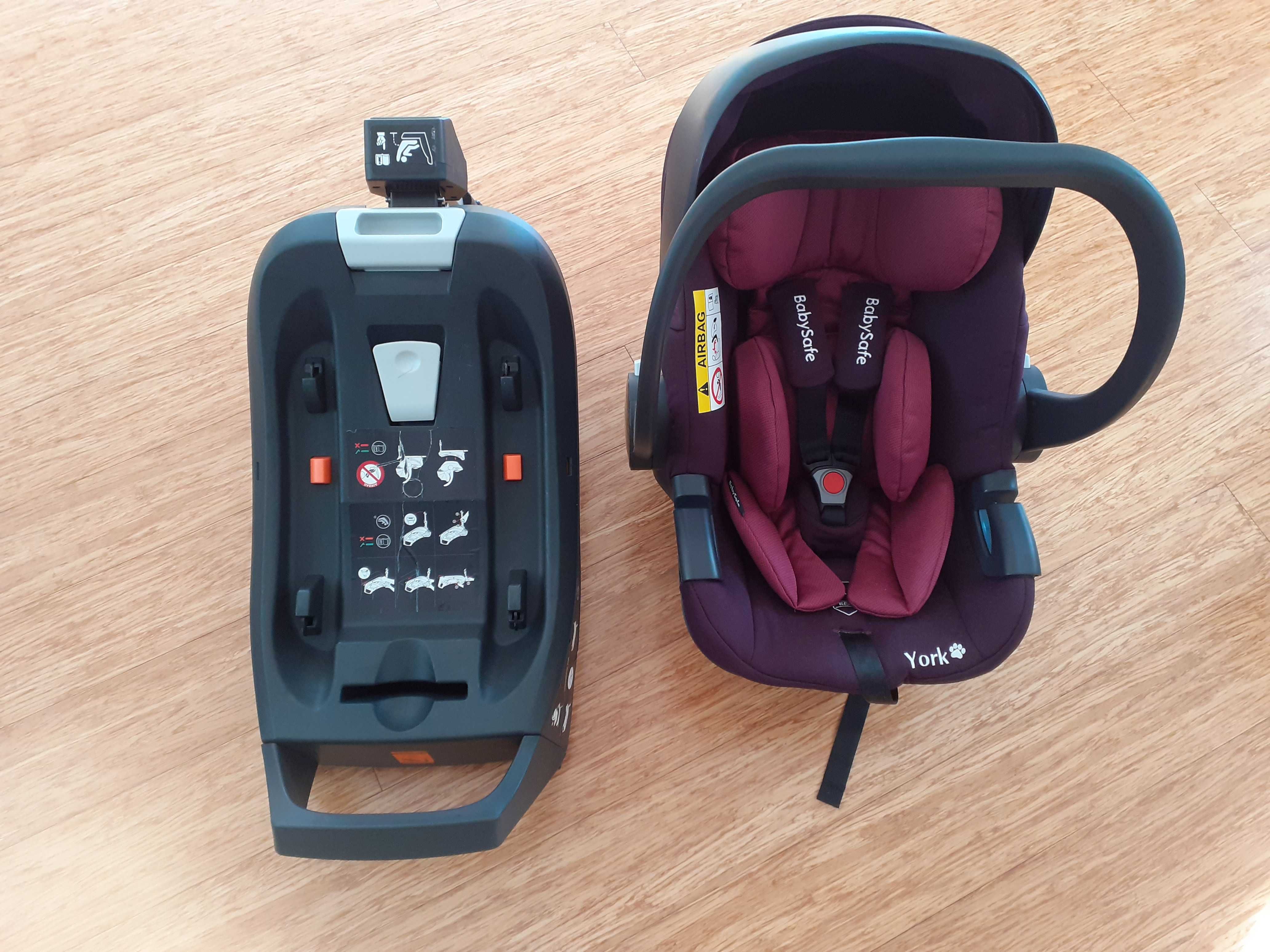 Fotelik BabySafe York z bazą Isofix 0-13 kg