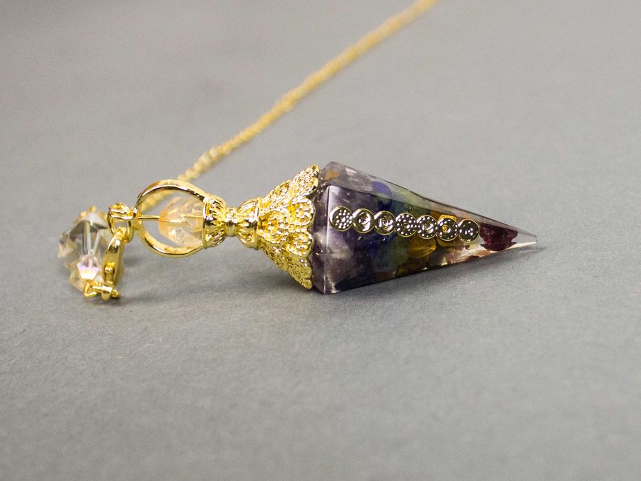 Wahadełko Wahadło Orgonit Żywica Ametyst Agat Jaspis Oliwin Prezent