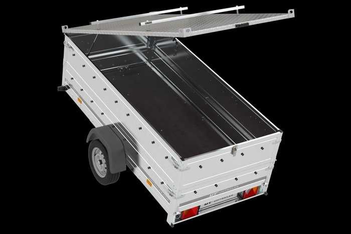 Przyczepka 264x125 UNITRAILER GARDEN 264 KIPP z burtami BIS i pokrywą