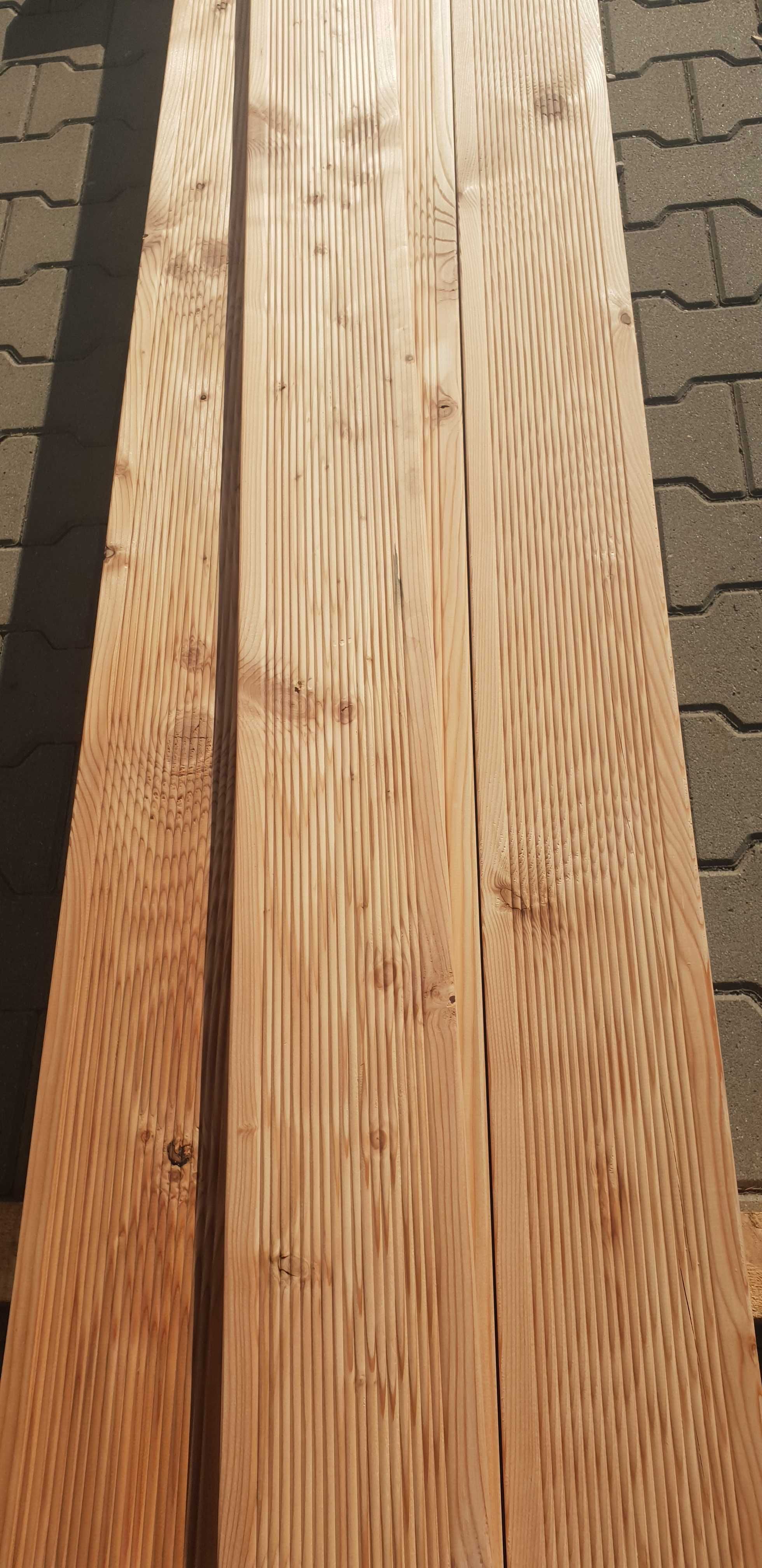 Deski Modrzew europejski 28x145 ryflowany