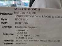 W2// Asus/ Vivobook 15 Intel Core i7+16GB RAM/ Szczecin