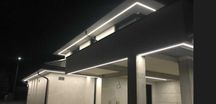 Wyjątkowa LINIA LED Nowoczesna Podbitka Pergola Elewacja Dom Hotel