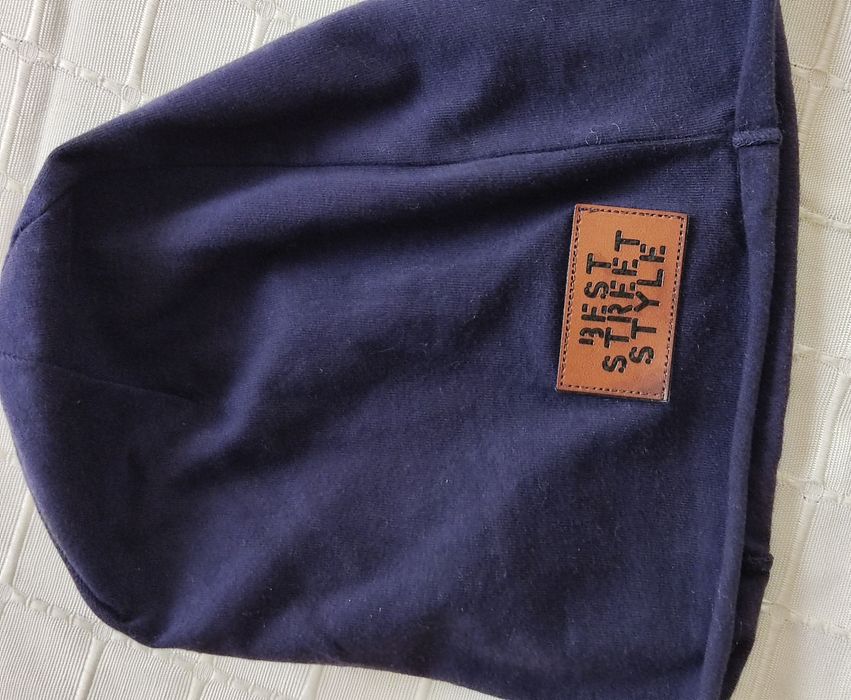 Wiosenna bawełniana granatowa czapka