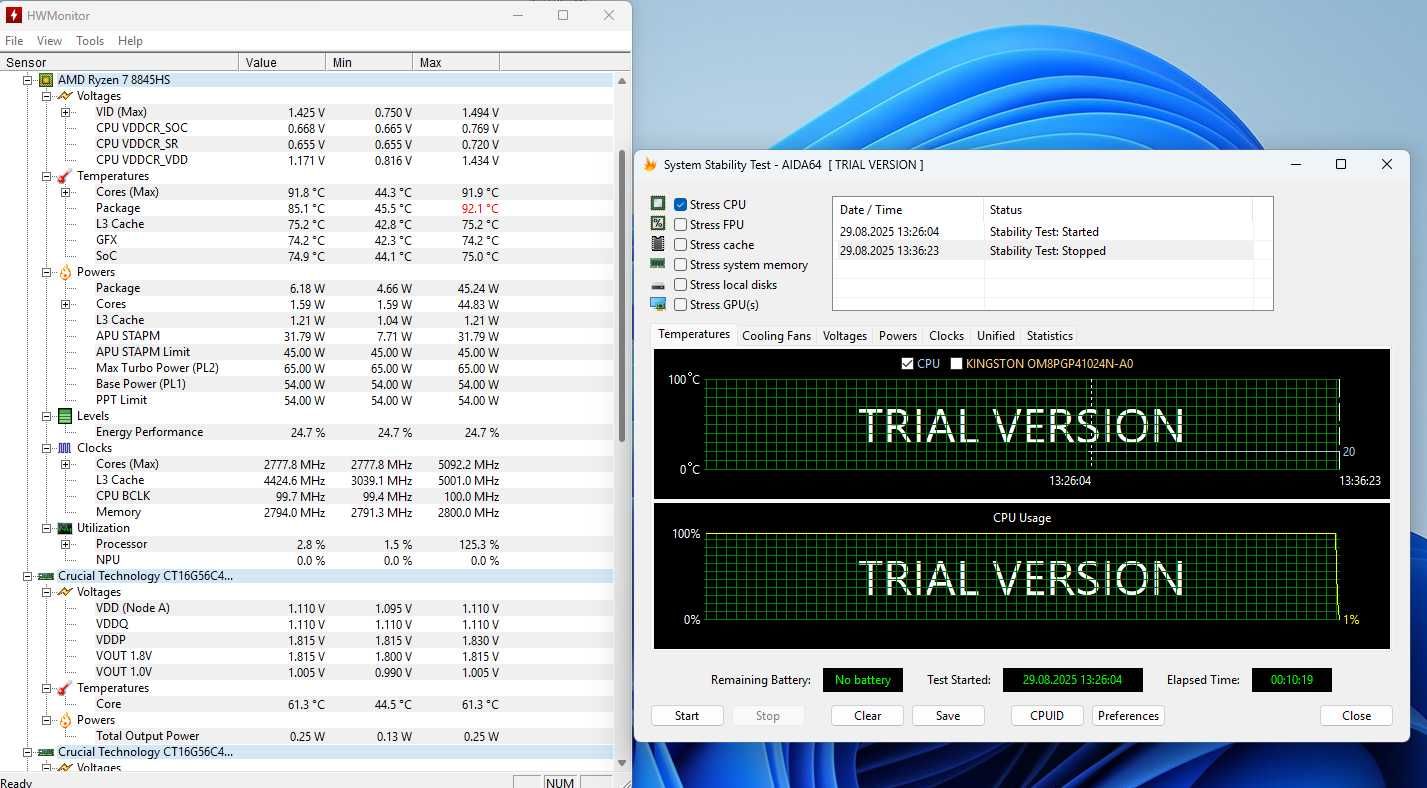 Geekom A8 Ryzen 7 8845HS Radeon 780m 32 GB RAM 1TB SSD