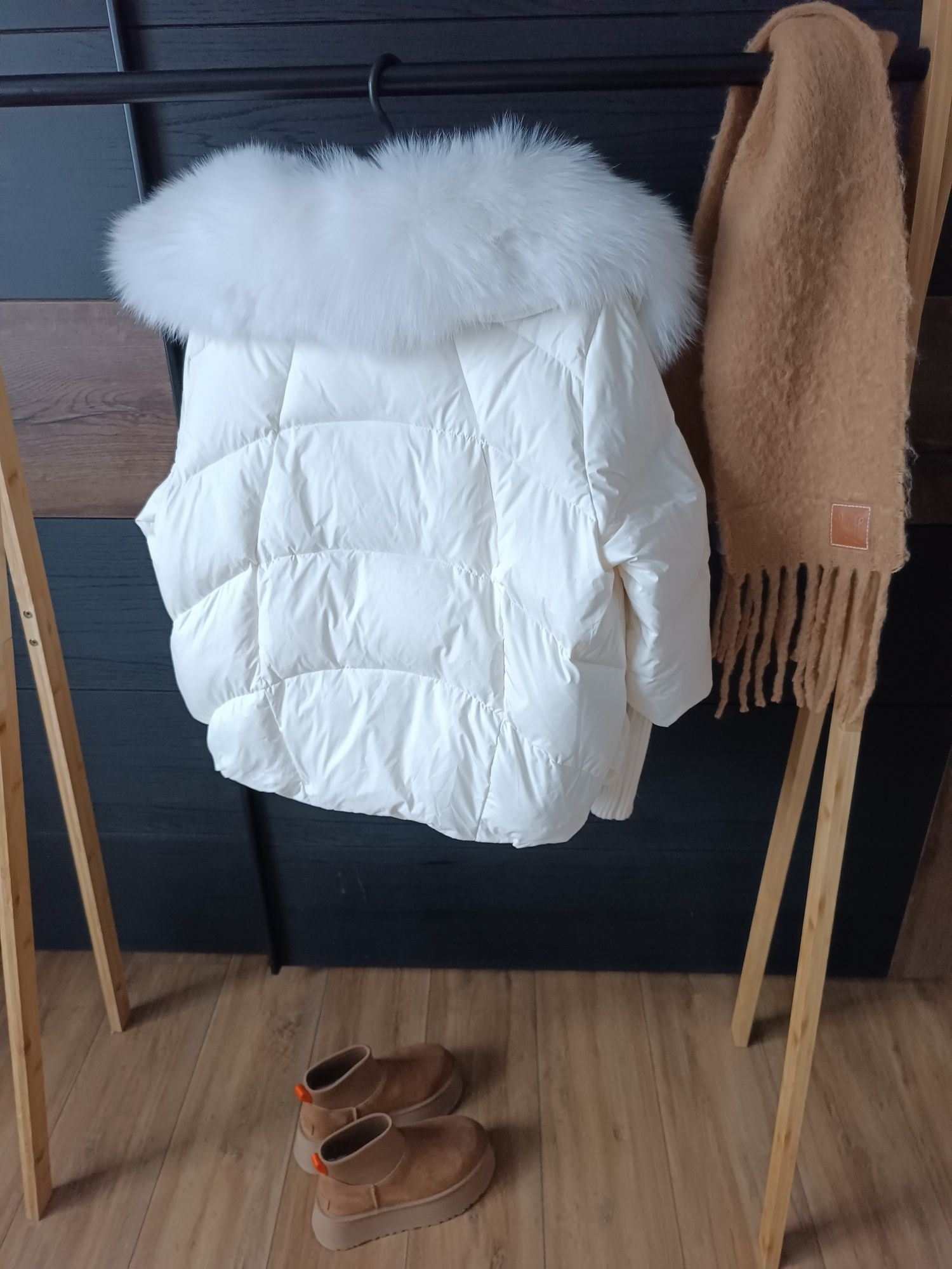 Kurtka puchowa 38 M futro naturalne miss fofo Biagi Bruce zara lis