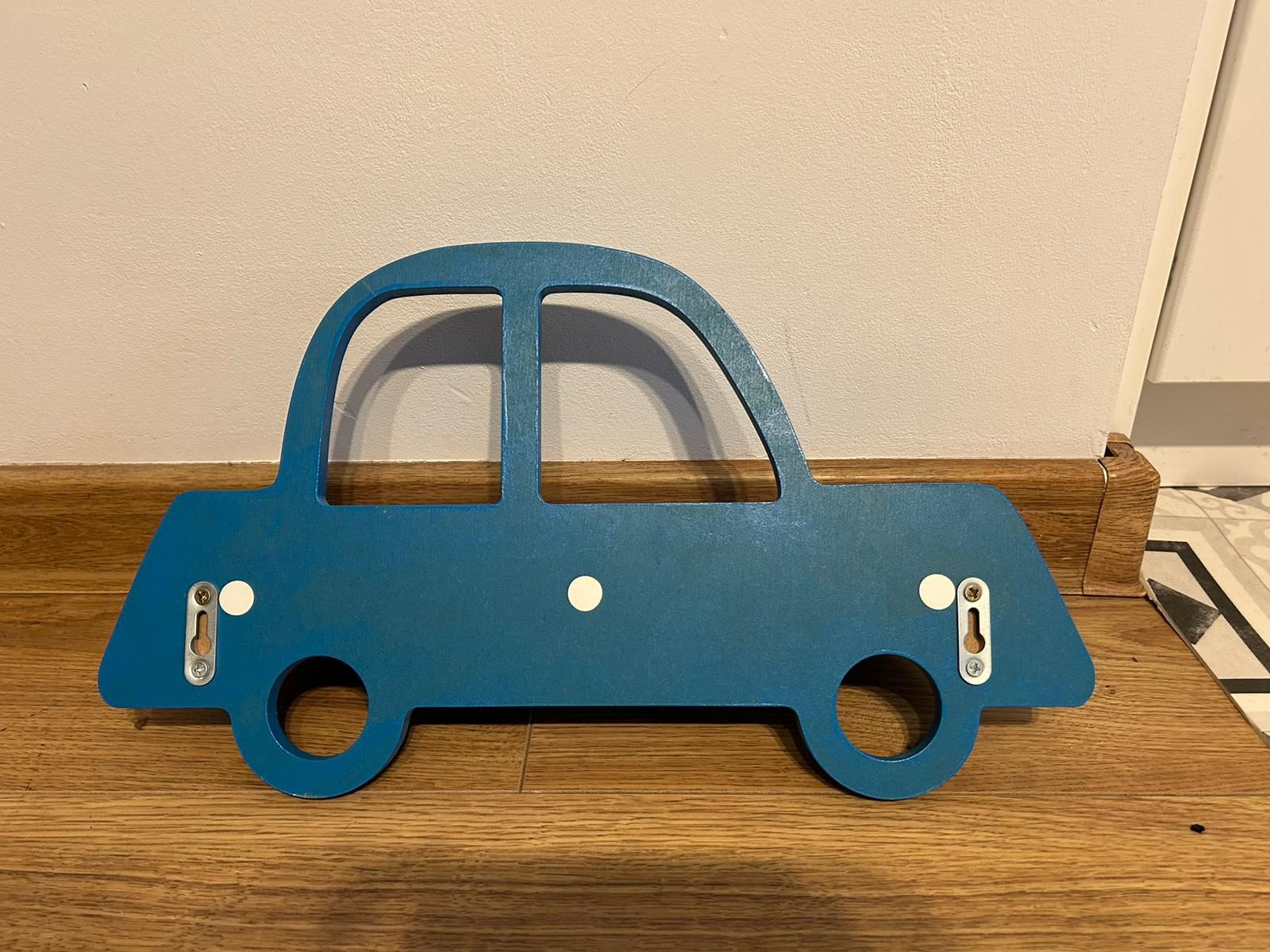 Półka samochód auto niebieska do pokoju dziecięcego chłopięcego