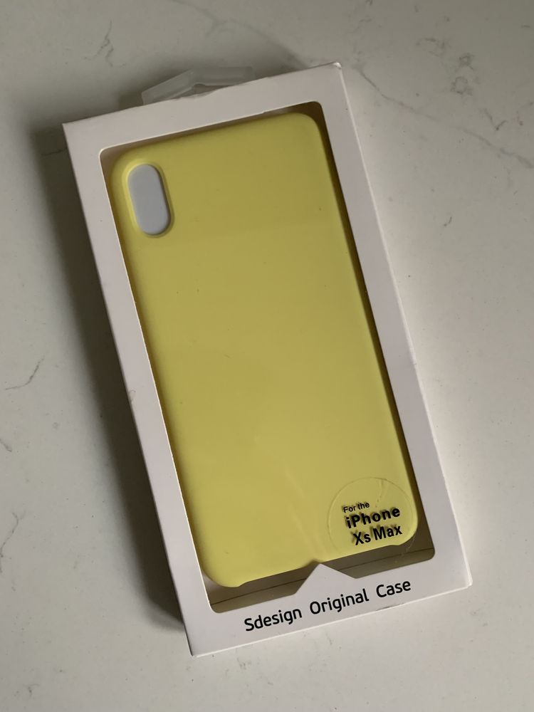 iPhone XS Max żółte etui nowe case Apple