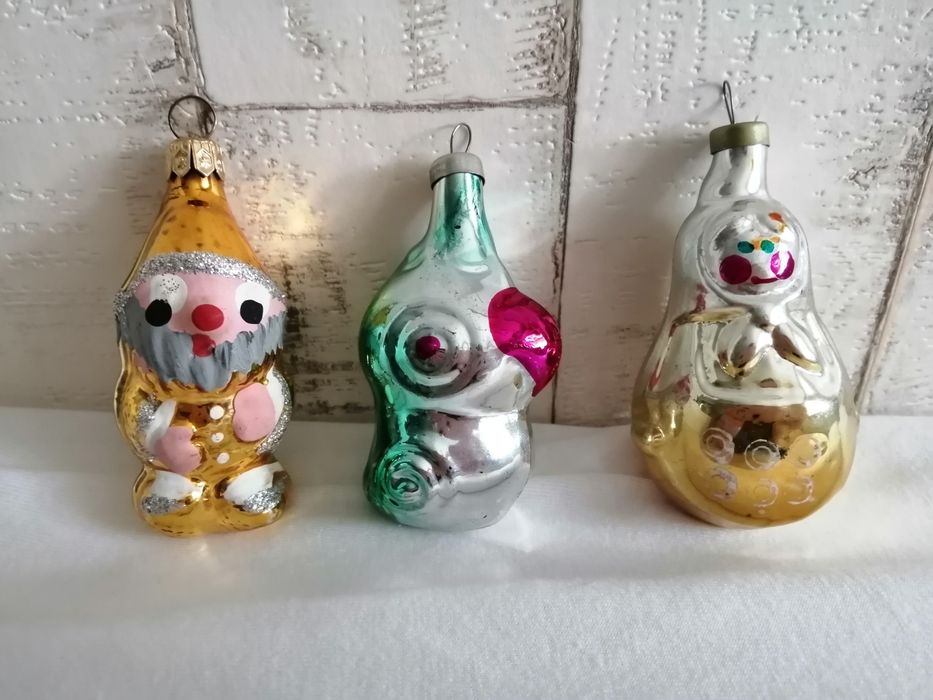 Stare bombki - Krasnal - Papuga - Babuszka - PRL.