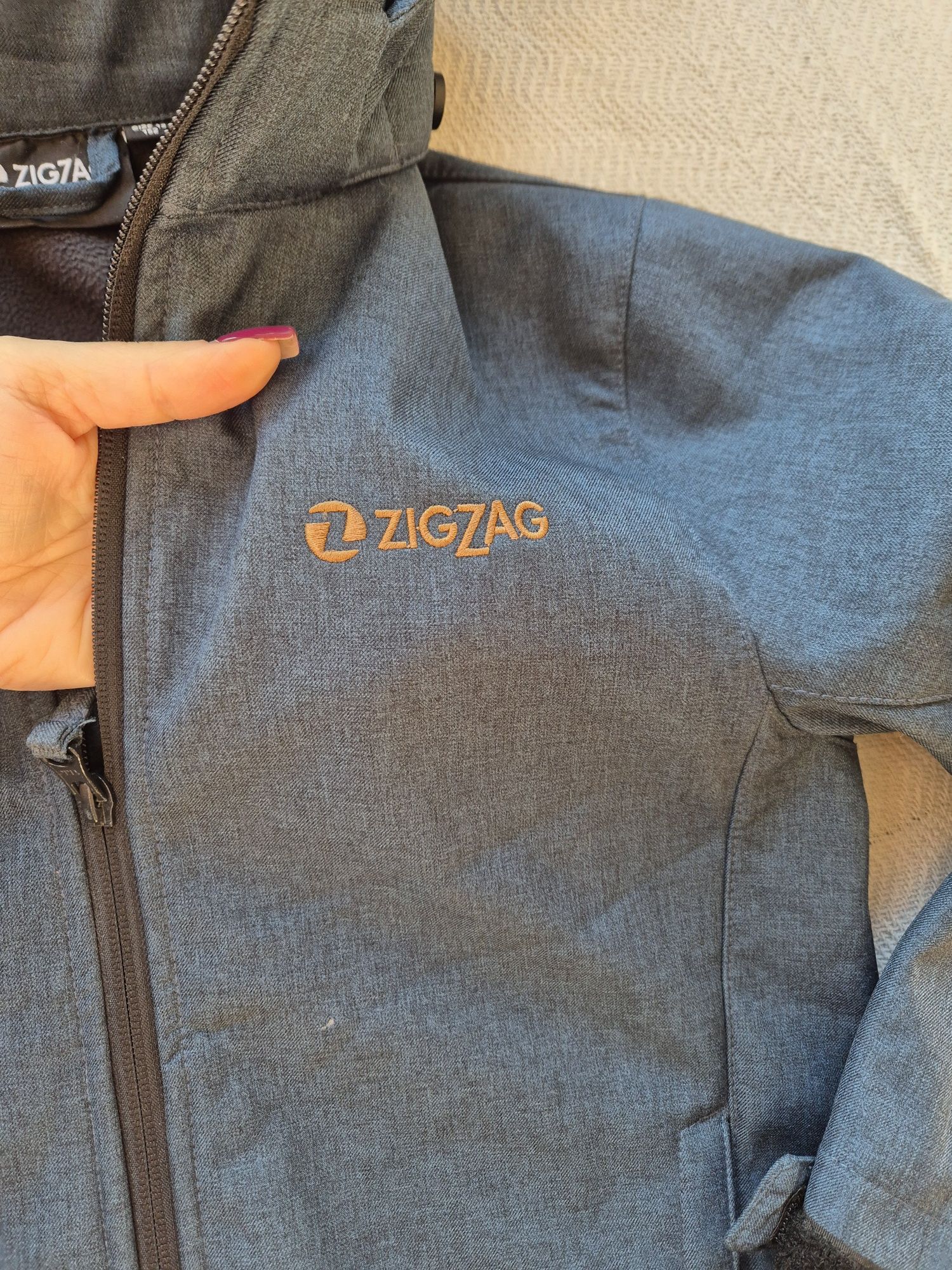 Kurtka softshell 140-146 zig zap jak nowa granatowa jesienna