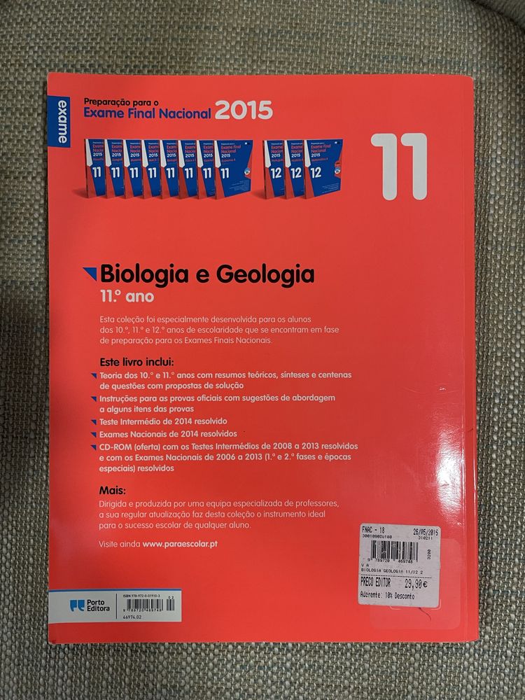 Livro Preparação para o Exame Nacional de Biologia e Geologia 11 ano