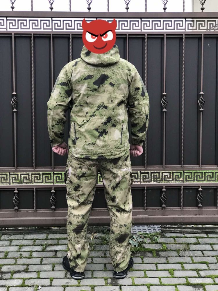 Костюм тактичний Софтшелл Атакс Ataks green фліс