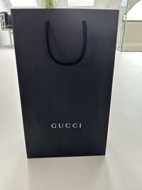 Gucci czarna torebka papierowa 23x38x13,8cm