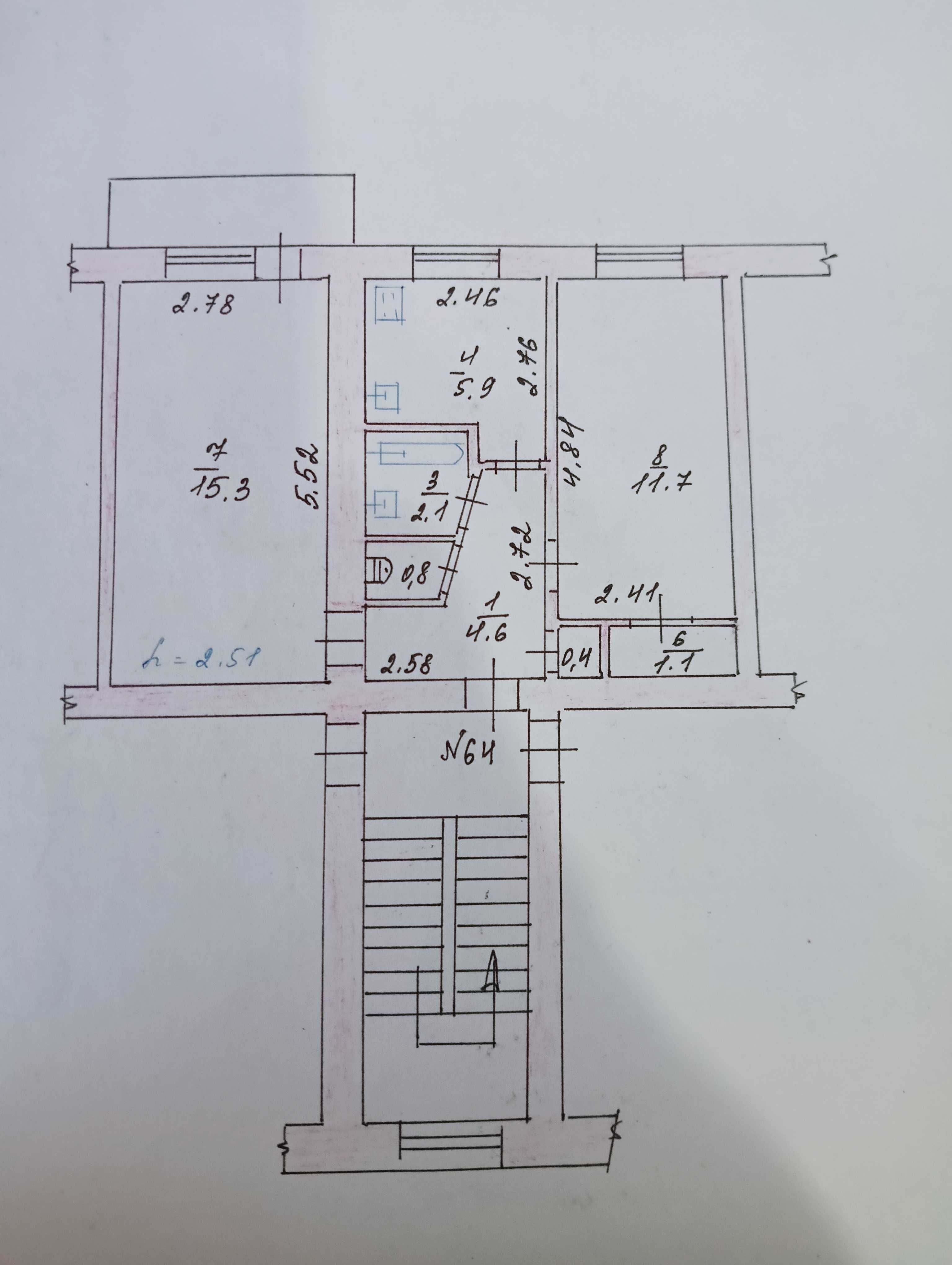 Продаж 2к. квартира м-н Раково