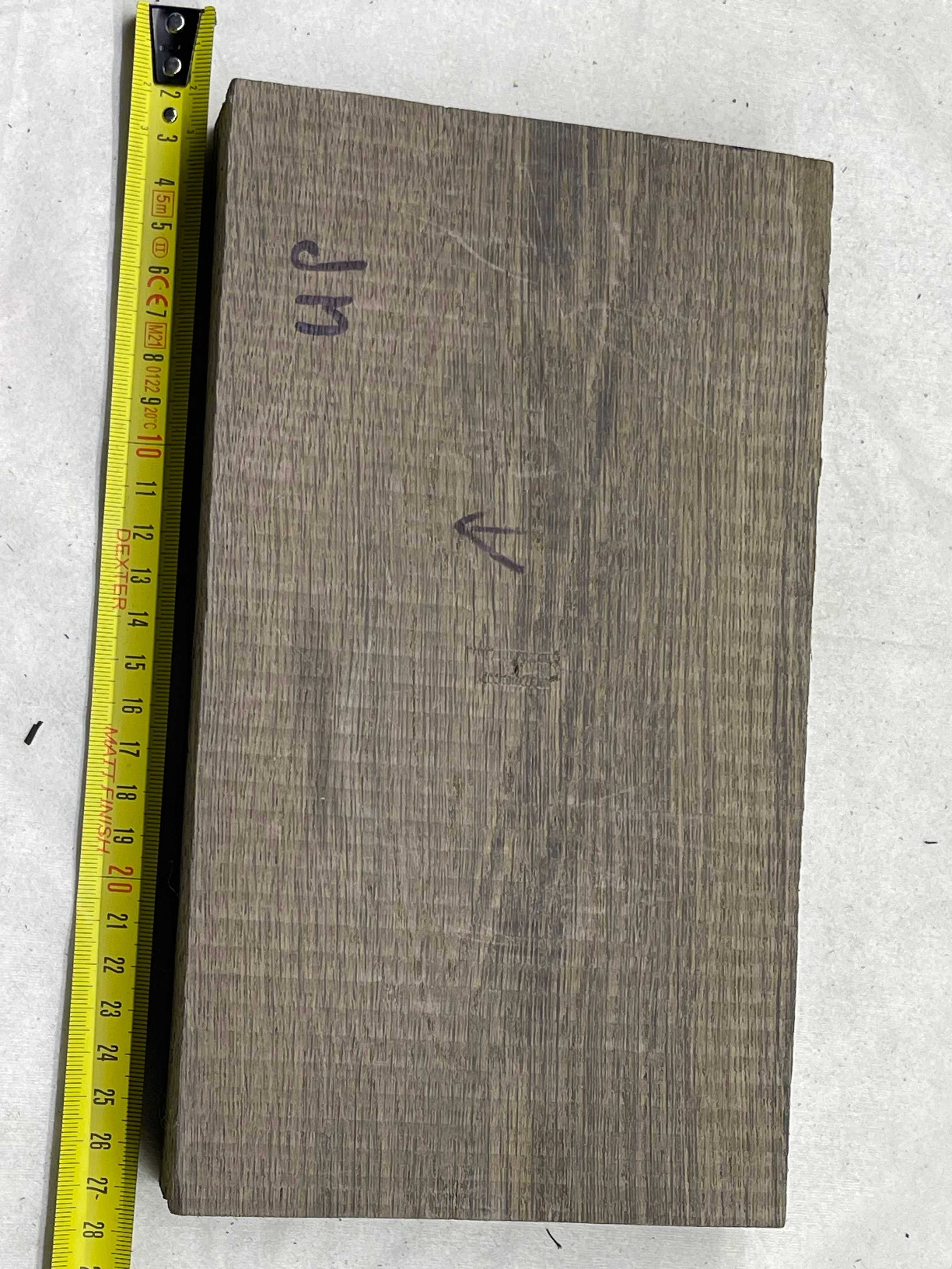 Blok drewna: czarny dąb 245x165x40 mm – PREMIUM