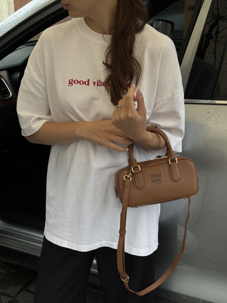 Torebka Miu Miu Arcadie Brown