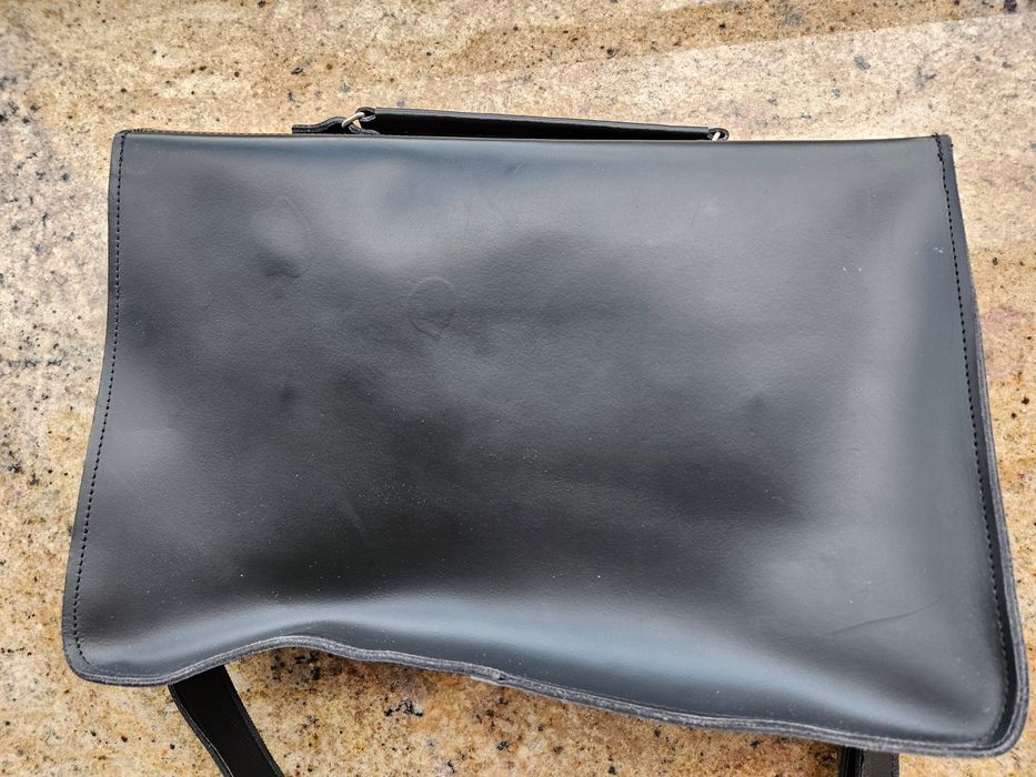 Czarna 100% skórzana torba Brooklyn Słoń Torbalski na ramię i do ręki