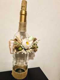 Пасхальний декор пляшки для вина