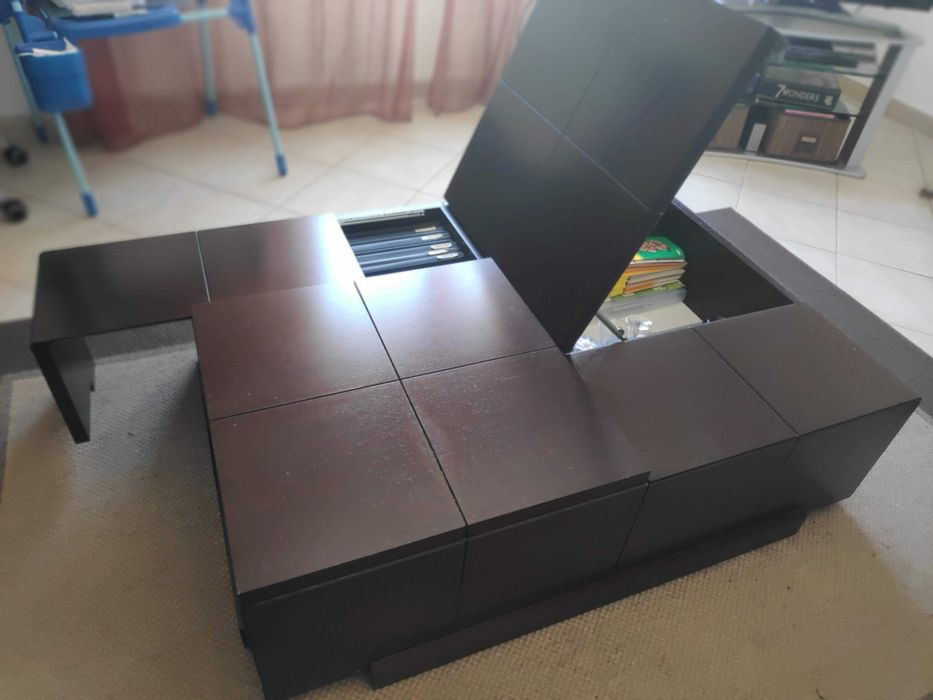 Móvel de sala assimétrico em wenge - Amora