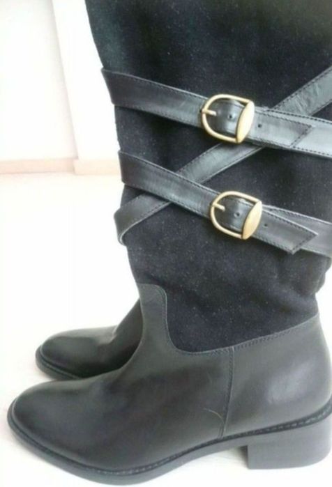 Нові Італійські шкіряні демісезонні чобітки (деми сапоги)