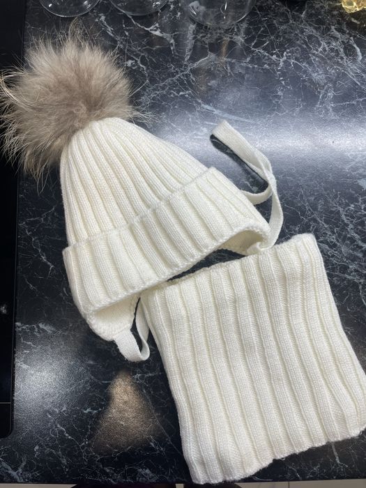 Зимняя шапка +хомут утепленые флис