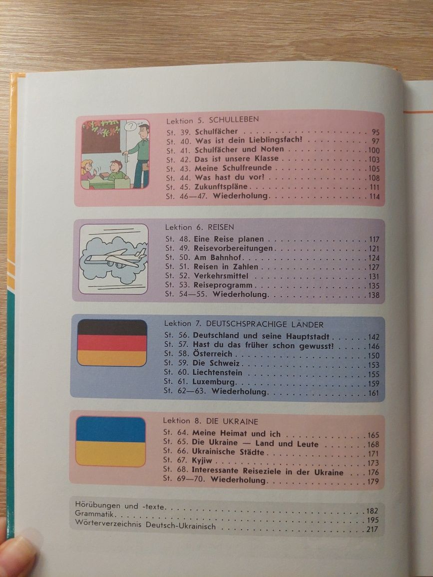 Комплект підручник+ робочий зошит з німецької мови 9(5) клас