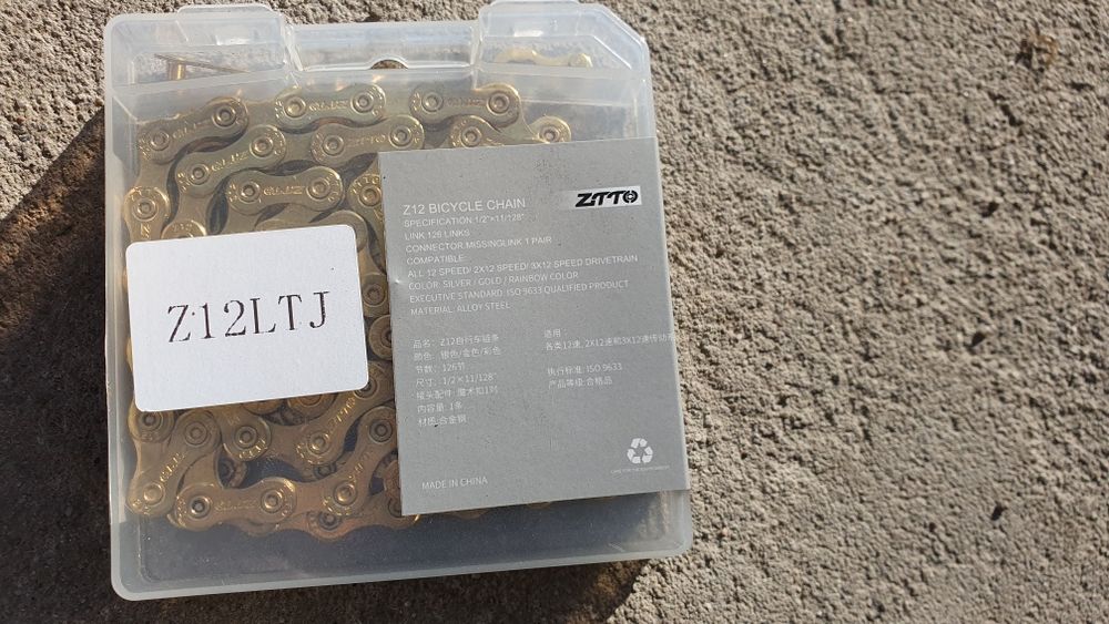 12-rzędowy łańcuch 12s złoty, powlekany