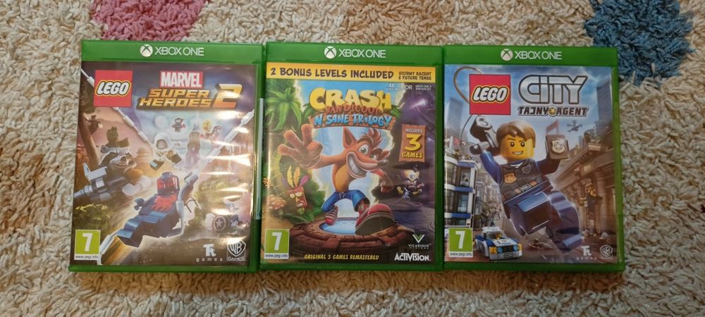 Xbox one gry crash bandicoot LEGO tajny agent super Heroes 2